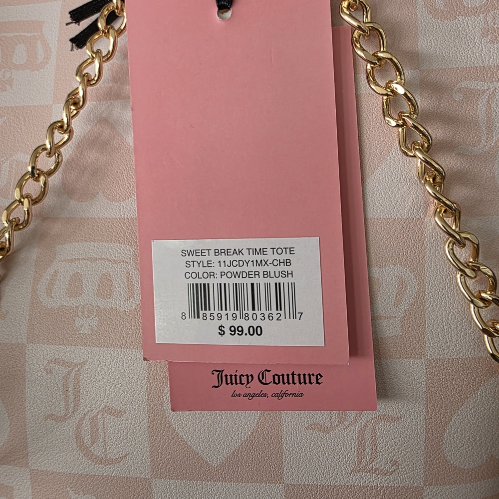 NWT Juicy Couture Sweet Break Time Tote 2 In 1 - Picture 4 of 7